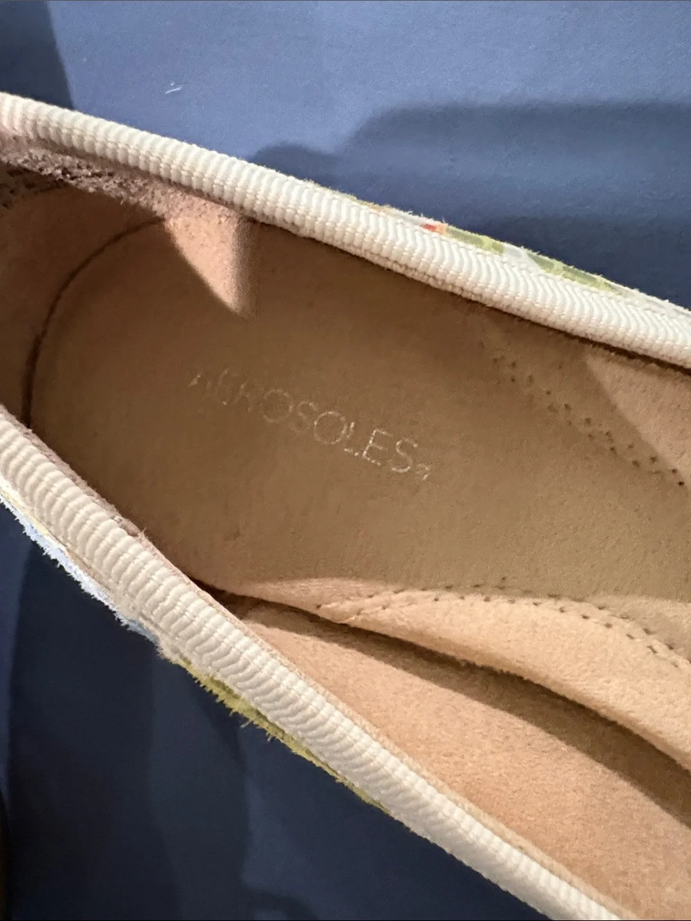 AEROSOLES Floral Canvas Ballet Flats - Orange, Blue, Green